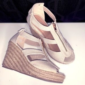 Wedge Zipper Heels